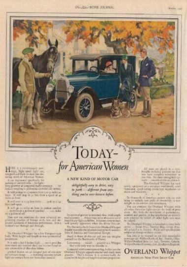 1927 Overland Auto Advertising